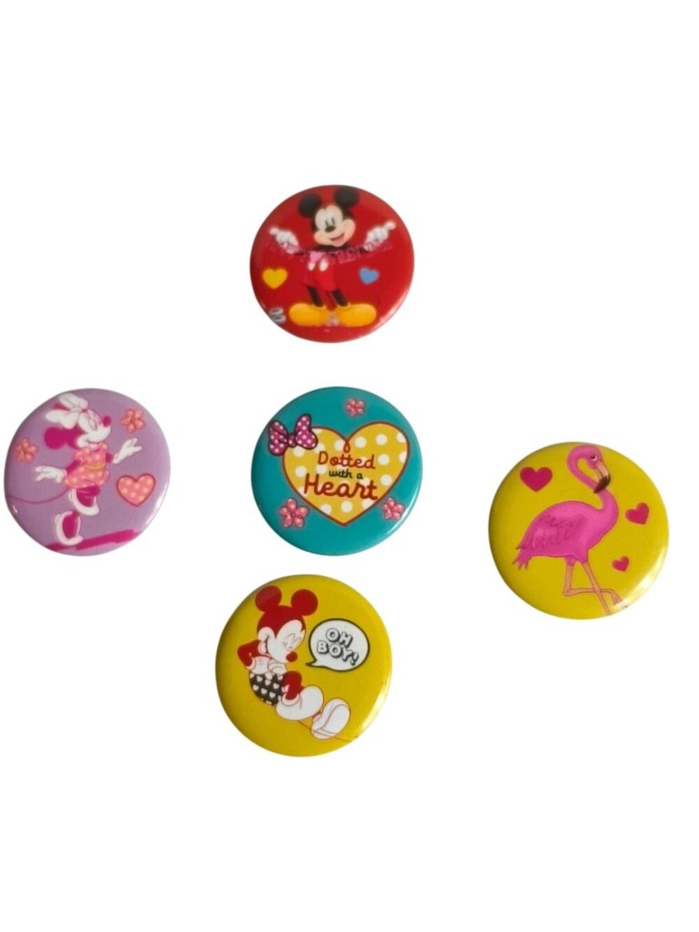Vtg Disney Mickey & Minnie Mouse Pins Pinback Buttons Souvenir Disneyland